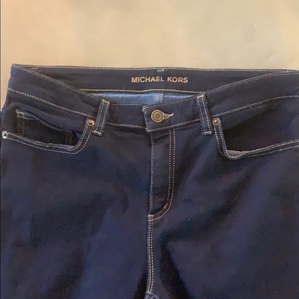 Michael Kors dark wash skinny jeans